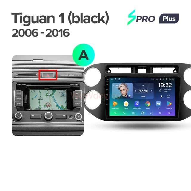 Штатная магнитола Teyes SPRO Plus 3/32 Volkswagen Tiguan I (2007-2015)