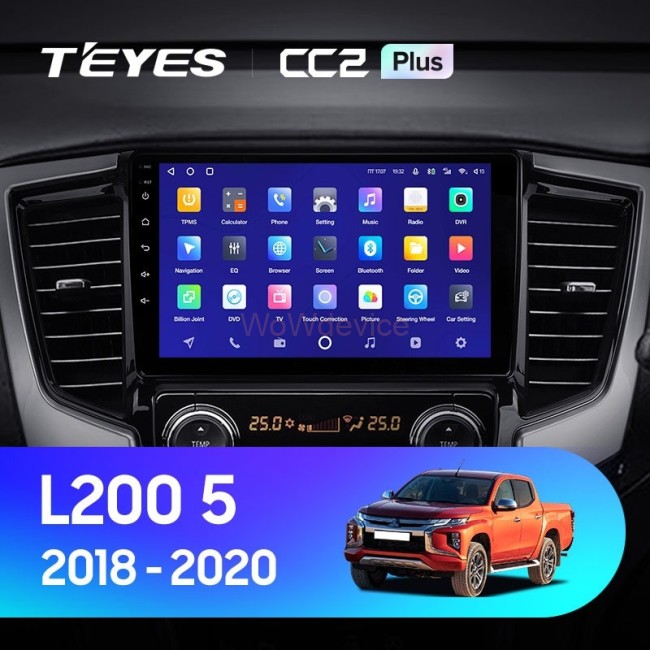 Штатная магнитола Teyes CC2L Plus 2/32 Mitsubishi L200 5 (2018-2020) F2 Левый руль