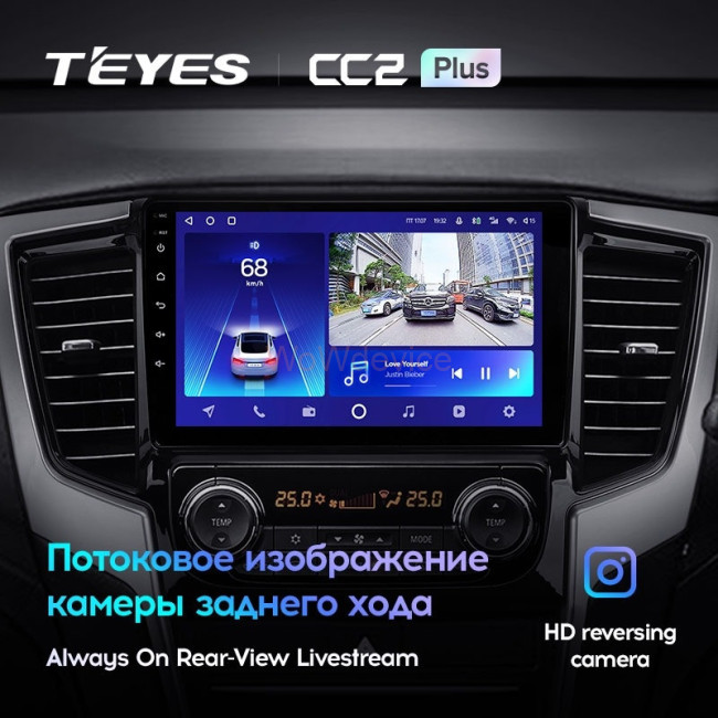 Штатная магнитола Teyes CC2L Plus 2/32 Mitsubishi L200 5 (2018-2020) F2 Левый руль