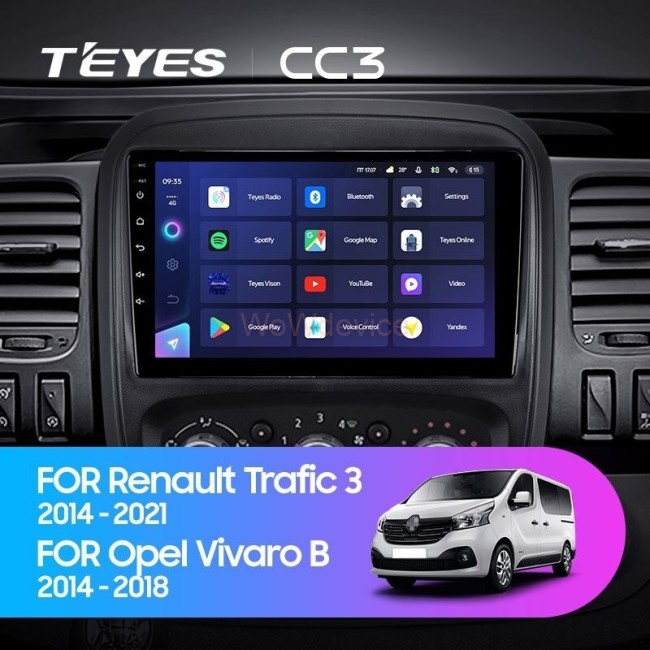Штатная магнитола Teyes CC3 4/64 Renault Trafic 3 (2014-2021)