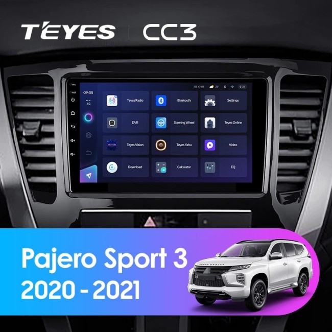 Штатная магнитола Teyes CC3 6/128 Mitsubishi Pajero Sport 3 (2020-2021)