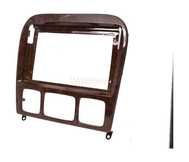 Рамка магнитолы 9.0" (цв.Глянцевый Деревянный) для MERCEDES-BENZ S-klasse (W220) 1998-2005