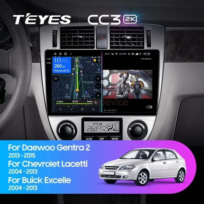 Штатная магнитола Teyes CC3 2K 4/64 Chevrolet Lacetti J200 (2004-2013) F1-A