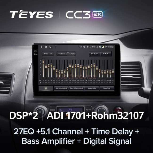 Штатная магнитола Teyes CC3 2K 4/64 Honda Civic 8 FK FN FD (2005-2012) Правый руль Штатная магнитола Teyes CC3 2K 4/64 Honda Civic 8 FK FN FD (2005-2012) Правый руль