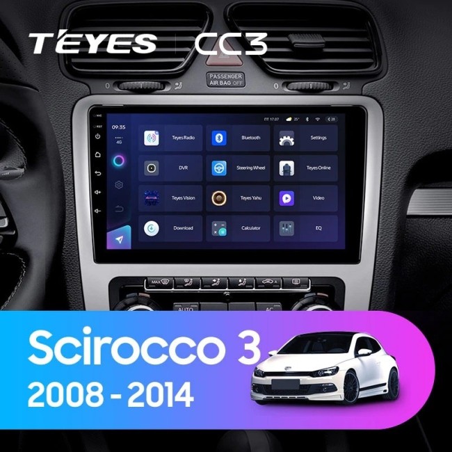 Штатная магнитола Teyes CC3 3/32 Volkswagen Scirocco 3 (2008-2014) F3 (Серая)