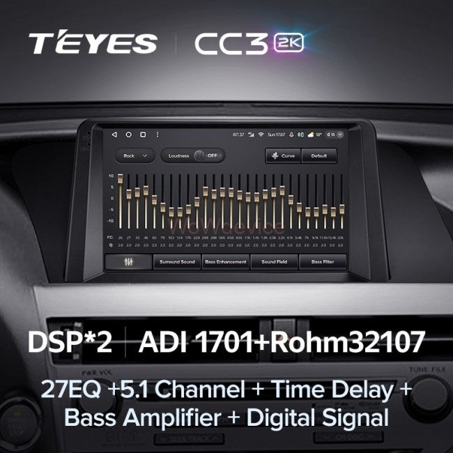 Штатная магнитола Teyes CC3 2K 6/128 Lexus RX270 RX350 RX450h AL10 3 (2008-2015) (B)