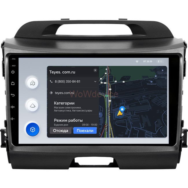 Штатная магнитола Teyes X1 4G 2/32 Kia Sportage 3 SL (2010-2016) Тип-C