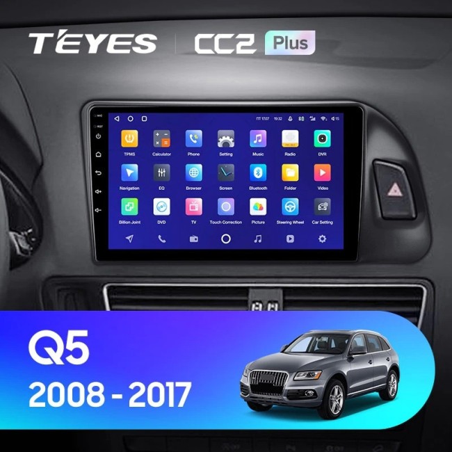 Штатная магнитола Teyes CC2L Plus 1/16 Audi Q5 8R (2008-2017) Тип-А