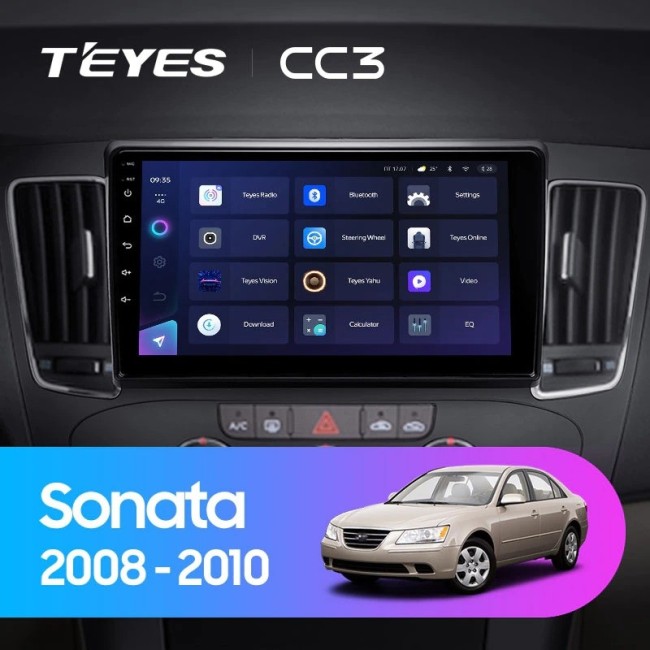 Штатная магнитола Teyes CC3 3/32 Hyundai Sonata NF (2008-2010) F1