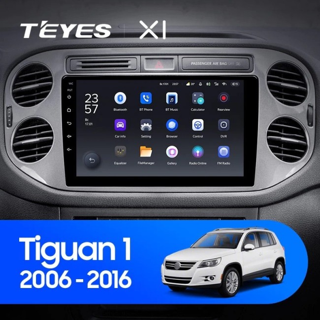 Штатная магнитола Teyes X1 4G 2/32 Volkswagen Tiguan 1 NF (2006-2017) F1
