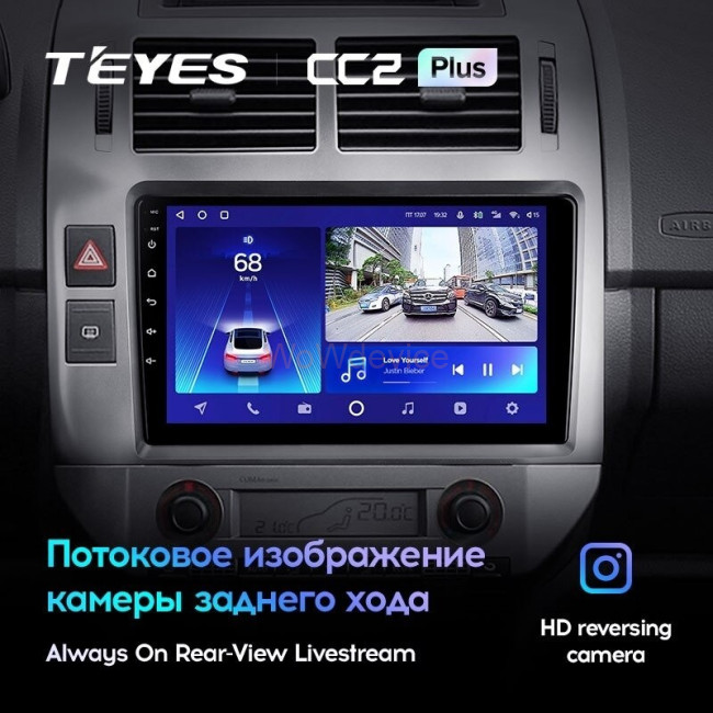 Штатная магнитола Teyes CC2 Plus 4/64 Volkswagen Polo Mk4 (2001-2009) F2