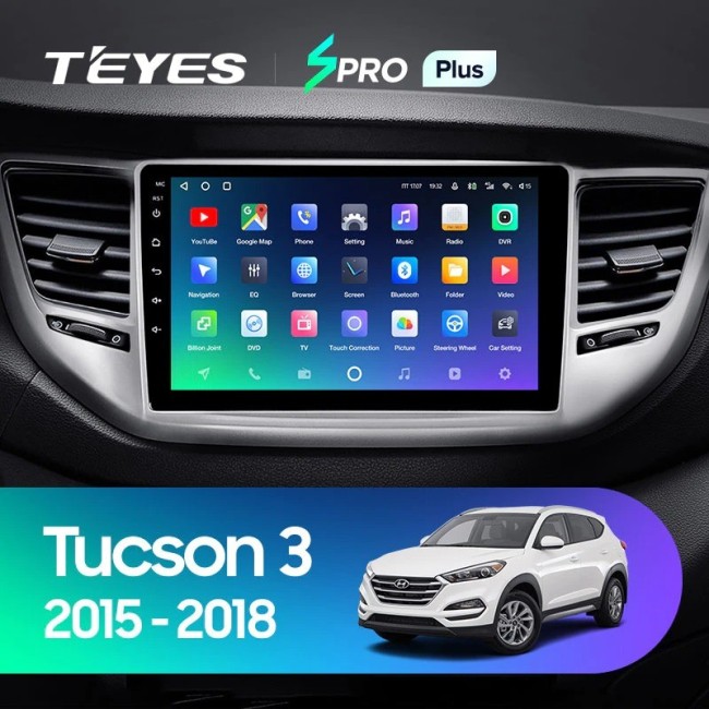 Штатная магнитола Teyes SPRO Plus 6/128 Hyundai Tucson 3 (2015-2018) Тип-B