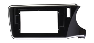 Рамка магнитолы 10.2" (цв.Глянцевый Черный) для HONDA City, Ballade, Grace 2014+; Greiz 2015+ Правый руль / без SRS