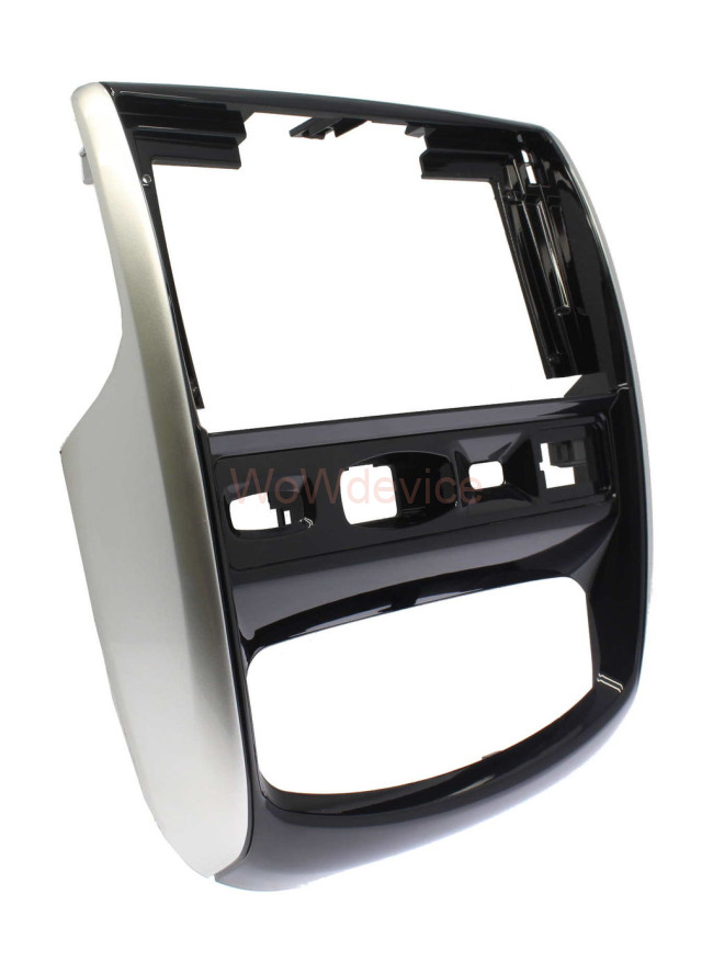 Рамка магнитолы 9.0" (цв.Глянцевый Черный) для NISSAN Terrano 2013+ Левый руль
