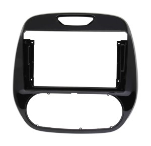 Рамка магнитолы 9.0" (цв.Глянцевый Черный) для RENAULT Captur 2013-2019; Kaptur 2016+ Кондиционер & Климат
