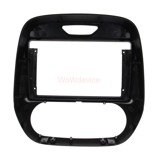 Рамка магнитолы 9.0" (цв.Глянцевый Черный) для RENAULT Captur 2013-2019; Kaptur 2016+ Кондиционер & Климат