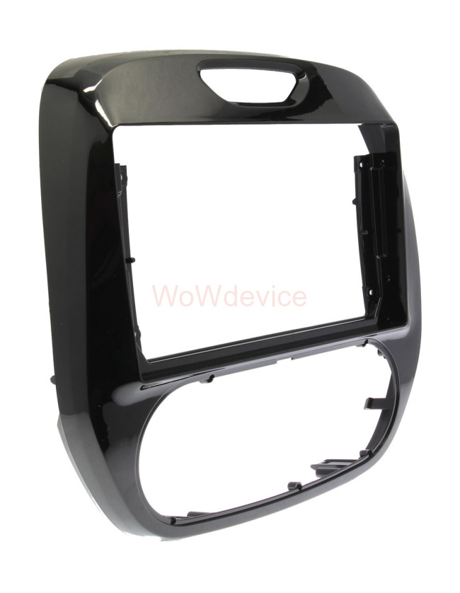 Рамка магнитолы 9.0" (цв.Глянцевый Черный) для RENAULT Captur 2013-2019; Kaptur 2016+ Кондиционер & Климат