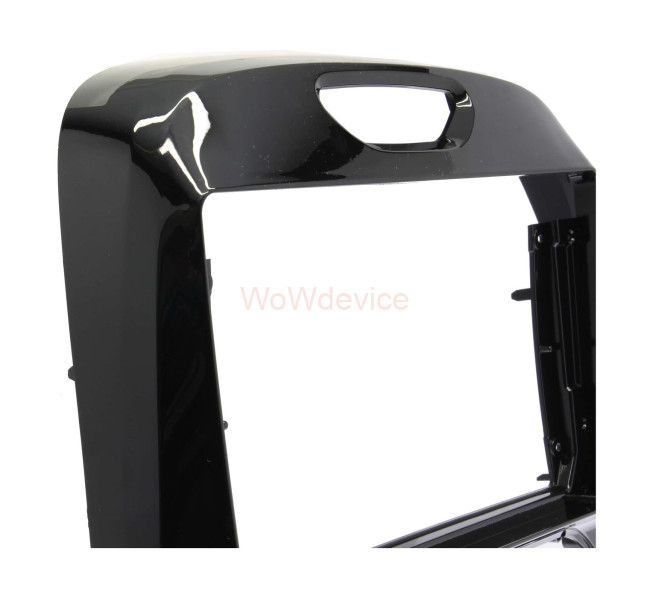 Рамка магнитолы 9.0" (цв.Глянцевый Черный) для RENAULT Captur 2013-2019; Kaptur 2016+ Кондиционер & Климат