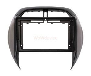 Рамка магнитолы 9.0" (цв.Серый / Черный) для TOYOTA RAV4 2003-2005