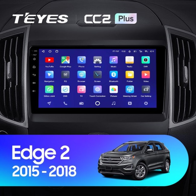 Штатная магнитола Teyes CC2 Plus 6/128 Ford Edge 2 (2015-2018) F1