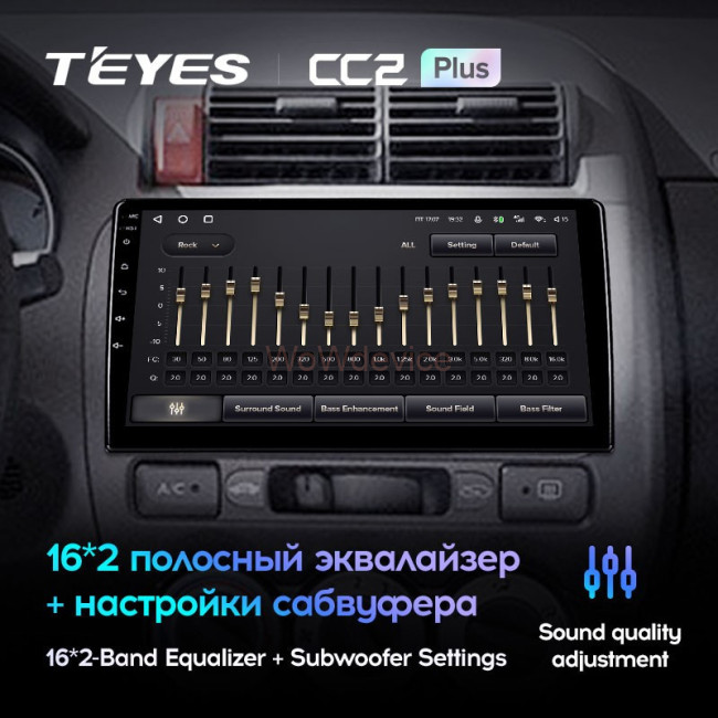 Штатная магнитола Teyes CC2L Plus 1/16 Honda Jazz 1 (2001-2009) Штатная магнитола Teyes CC2L Plus 1/16 Honda Jazz 1 (2001-2009)