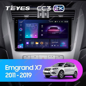 Штатная магнитола Teyes CC3 2K 360 6/128 Geely Emgrand X7 1 GX7 EX7 (2011-2019)