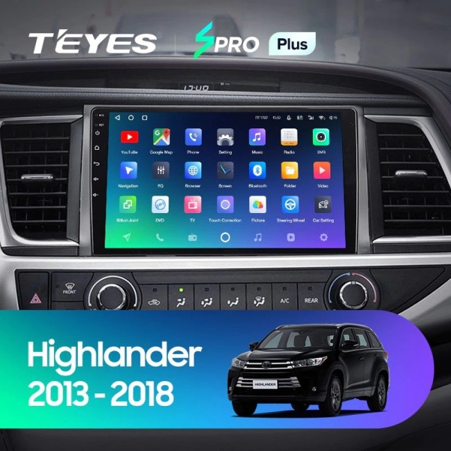 Штатная магнитола Teyes SPRO Plus 6/128 Toyota Highlander 3 XU50 (2013-2018)