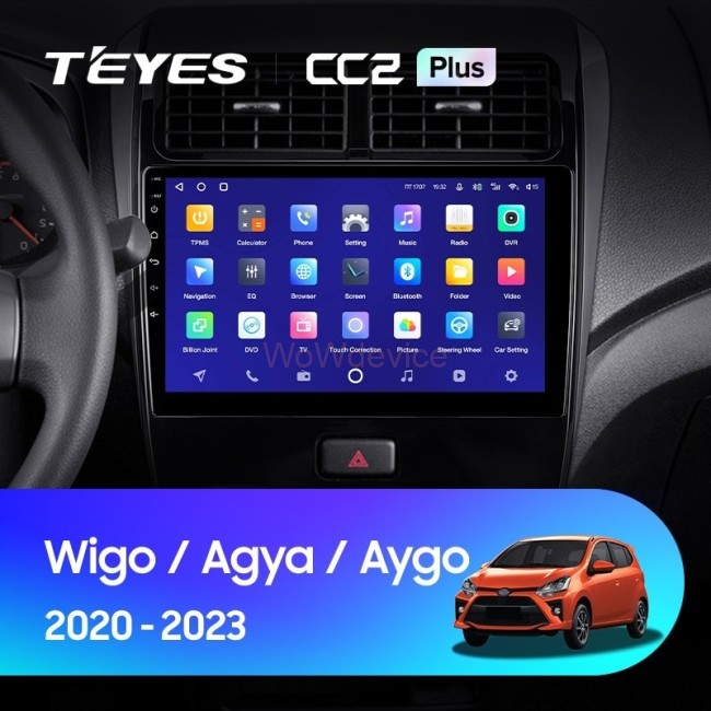 Штатная магнитола Teyes CC2L Plus 1/16 Toyota Wigo/Agya (2020-2023)