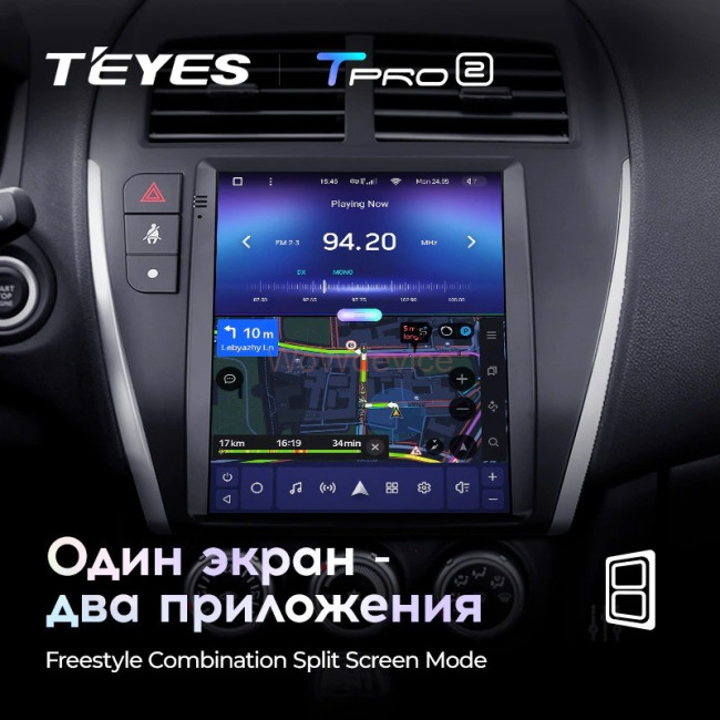 Штатная магнитола Tesla style Teyes TPRO 2 4/64 Mitsubishi ASX 1 2010-2016 Тип-В