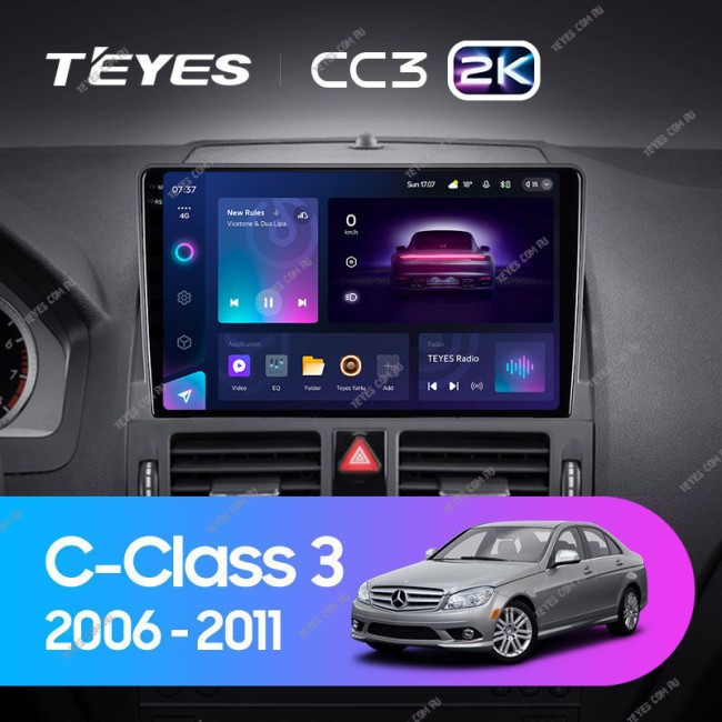 Штатная магнитола Teyes CC3 2K 3/32 Mercedes Benz C-Class 3 W204 S204 (2006-2011)