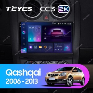 Штатная магнитола Teyes CC3 2K 4/64 Nissan Qashqai 1 J10 (2006-2013) Тип-B