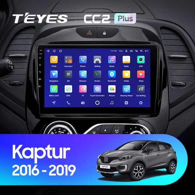 Штатная магнитола Teyes CC2 Plus 6/128 Renault Kaptur (2016-2019) F1