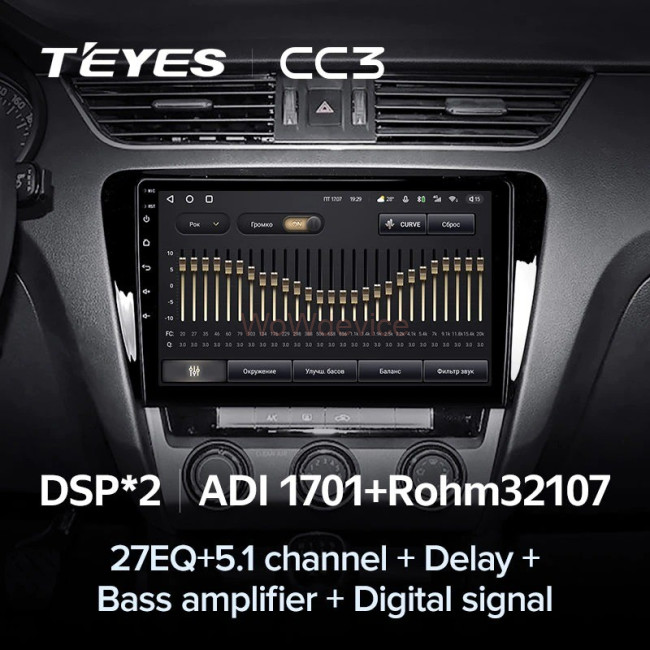 Штатная магнитола Teyes CC3 3/32 Skoda Octavia 3 A7 (2013-2018) Тип-A