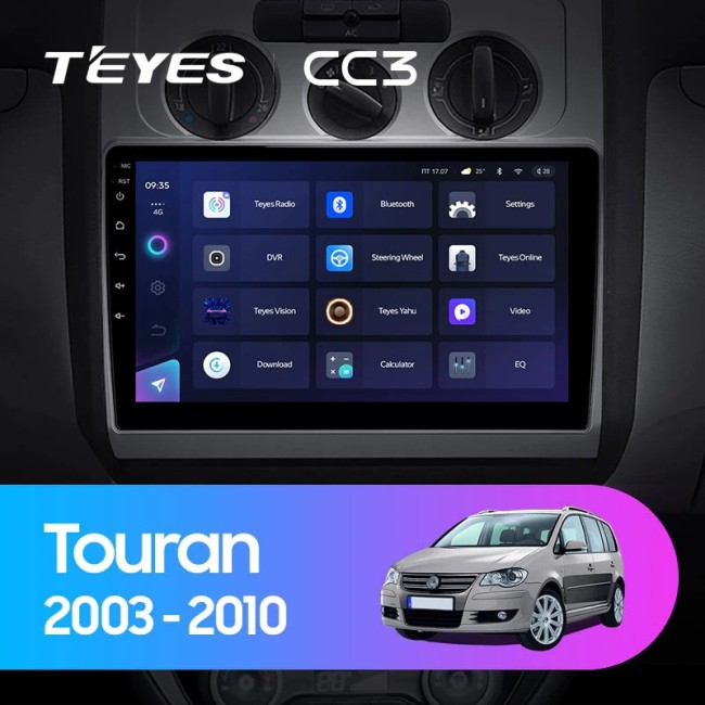 Штатная магнитола Teyes CC3 3/32 Volkswagen Touran 1 (2003-2010) F2