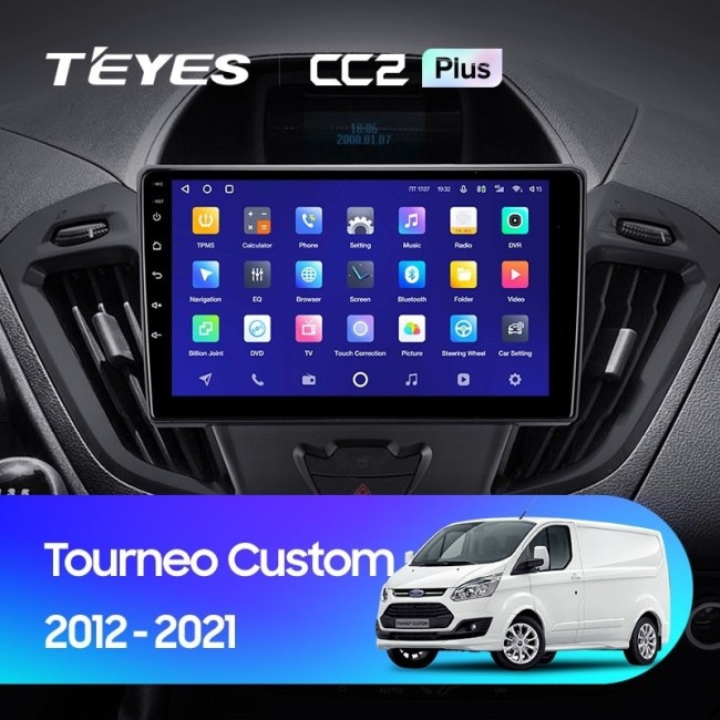 Штатная магнитола Teyes CC2 Plus 4/64 Ford Tourneo Custom 1 (2012-2021) F2