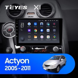 Штатная магнитола Teyes X1 4G 2/32 SsangYong Actyon C100 (2005-2011)