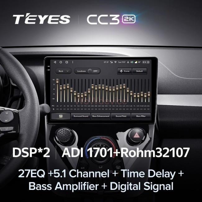 Штатная магнитола Teyes CC3 2K 6/128 Toyota Aygo B40 (2014-2021)