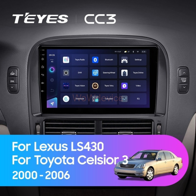 Штатная магнитола Teyes CC3 4/64 Toyota Celsior XF30 (2000-2006) F2