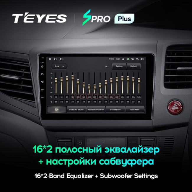 Штатная магнитола Teyes SPRO Plus 6/128 Civic 9 FB FK FD (2011-2015) Правый руль