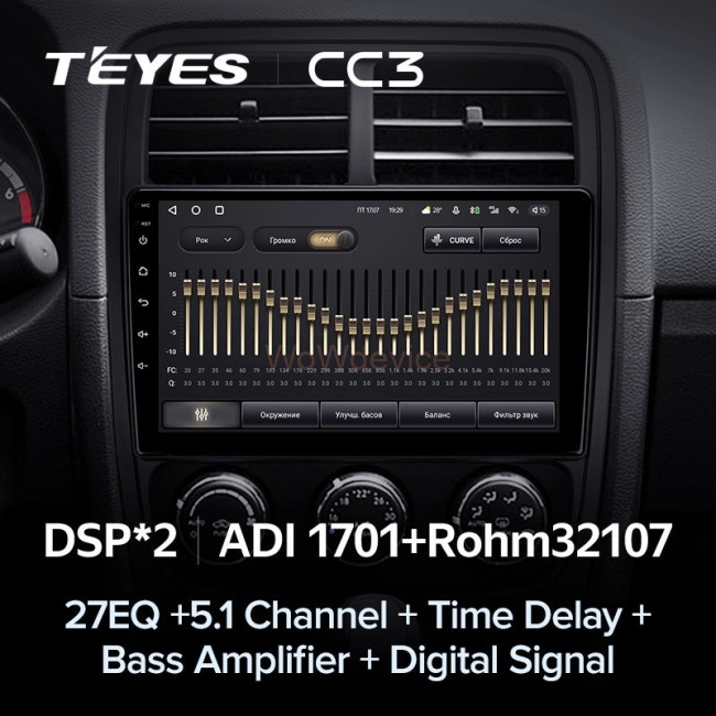 Штатная магнитола Teyes CC3 4/64 Dodge Caliber PM (2009-2013)