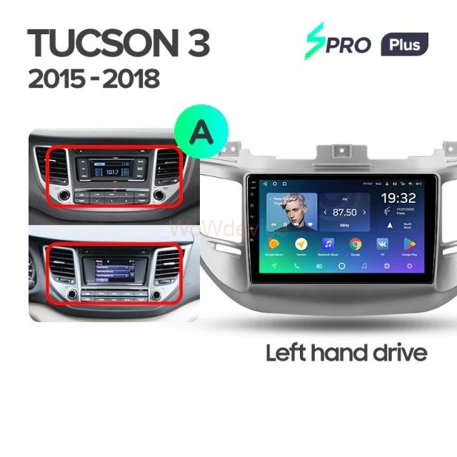 Штатная магнитола Teyes SPRO Plus 3/32 Hyundai Tucson 3 (2015-2018) Тип-B Штатная магнитола Teyes SPRO Plus 3/32 Hyundai Tucson 3 (2015-2018) Тип-B