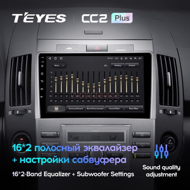 Штатная магнитола Teyes CC2L Plus 1/16 Toyota Corolla Verso AR10 (2004-2009) F2