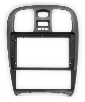 Рамка магнитолы 9.0" (цв.Черный) для HYUNDAI Sonata (EF) 2002-2007 Правый руль
