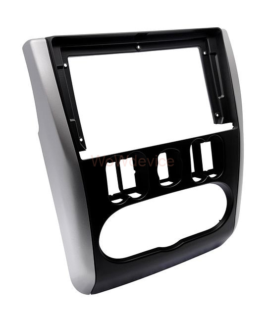 Рамка магнитолы 9.0" (цв.Черный и Серебристый) для NISSAN Almera (G15) 2012-2018 Левый руль