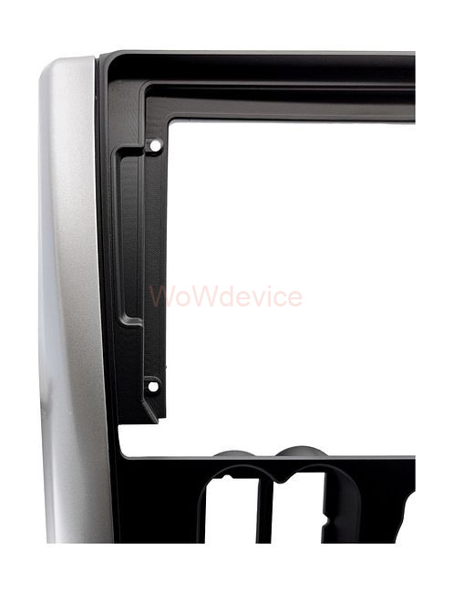 Рамка магнитолы 9.0" (цв.Черный и Серебристый) для NISSAN Almera (G15) 2012-2018 Левый руль