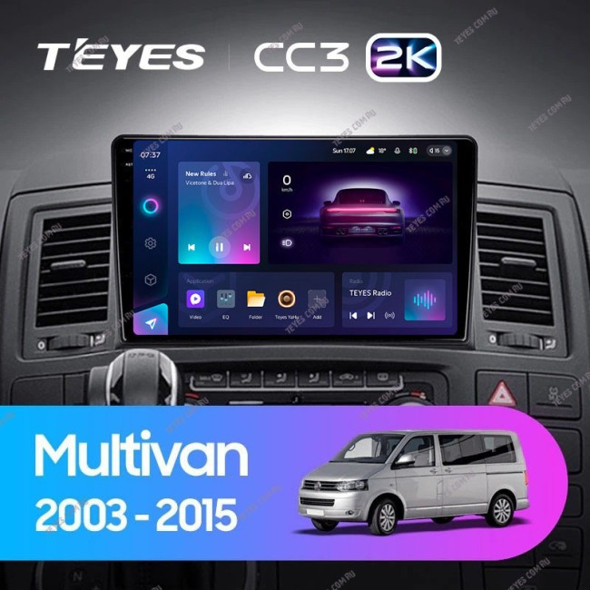 Штатная магнитола Teyes CC3 2K 3/32 Volkswagen Multivan T5 (2003-2015)