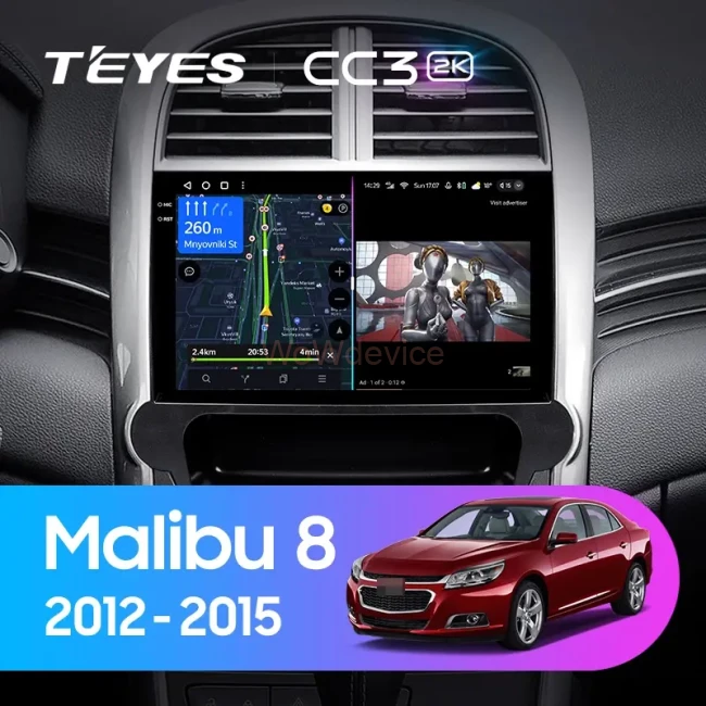 Штатная магнитола Teyes CC3 2K 4/64 Chevrolet Malibu 8 (2012-2015)