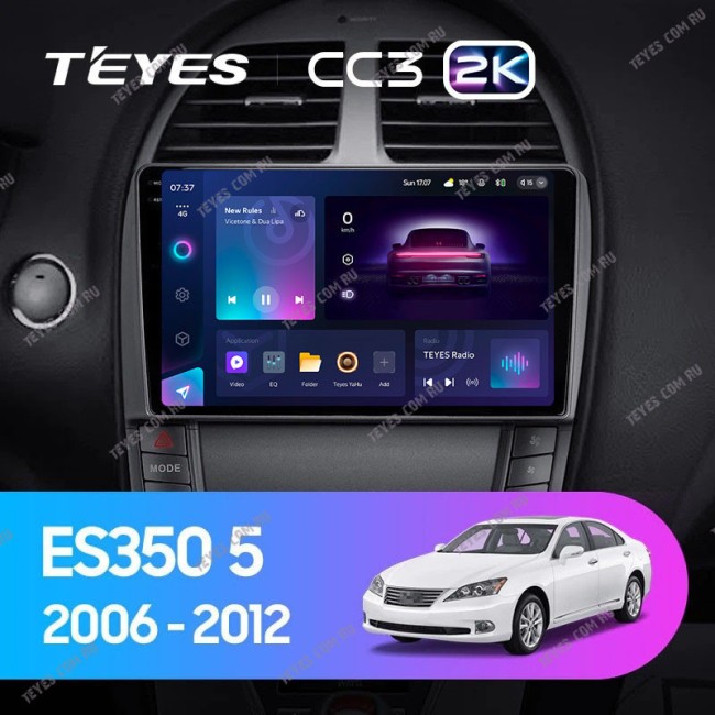Штатная магнитола Teyes CC3 2K 4/64 Lexus ES350 5 V XV40 (2006-2012) Тип-С