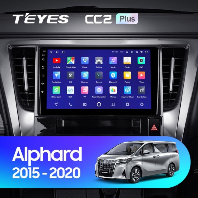 Штатная магнитола Teyes CC2 Plus 3/32 Toyota Alphard H30 (2015-2020)