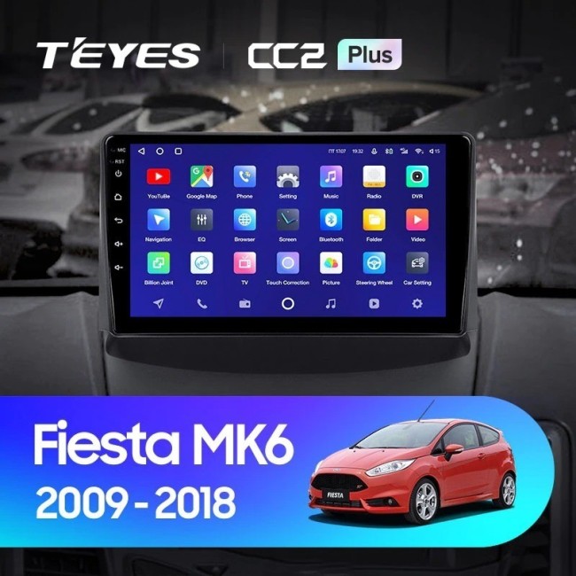Штатная магнитола Teyes CC2 Plus 6/128 Ford Fiesta 6 (2008-2019) Тип-A